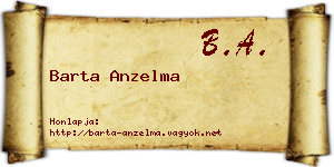 Barta Anzelma névjegykártya